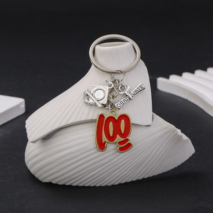 亚马逊外贸热销 毕业季满分试卷100分钥匙扣男女包包汽车饰品挂件
