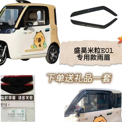盛昊米粒E01pro新能源电动四轮车车窗雨眉