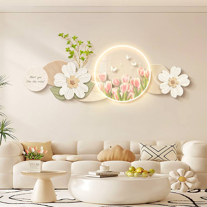 奶油风客厅装饰画简约现代