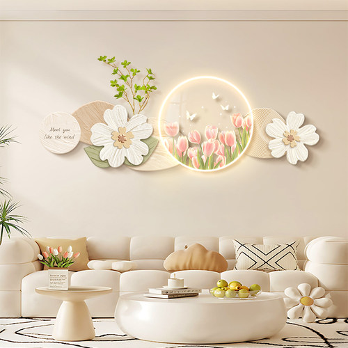 奶油风客厅装饰画简约现代