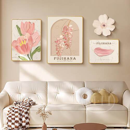 客厅装饰画组合五联画沙发背景墙