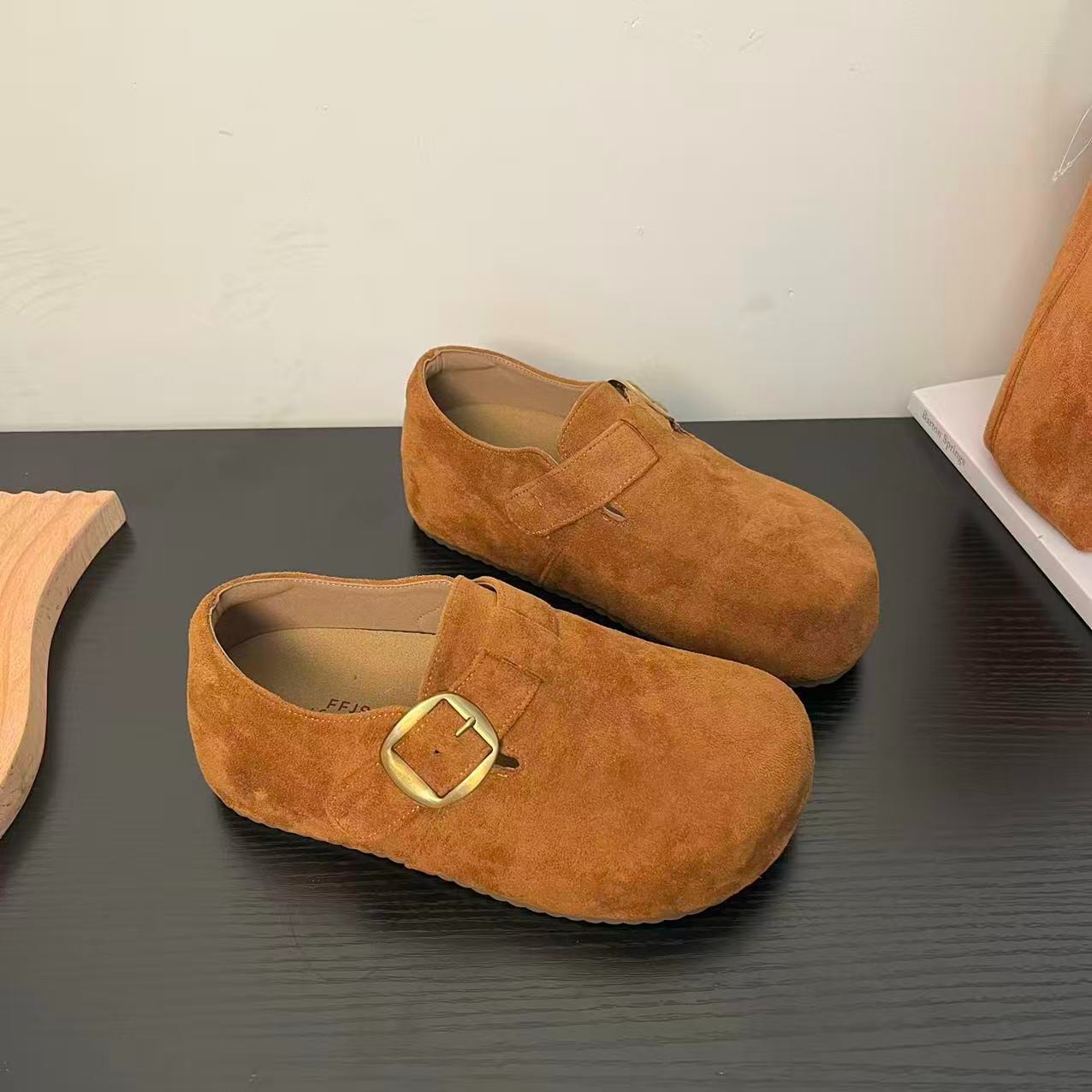 进口厚底内增高全包勃肯鞋女2025新款秋季一脚蹬丑萌单鞋博肯鞋豆