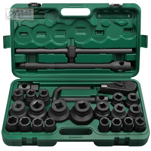德鹿重型26件套筒扳手汽修工具