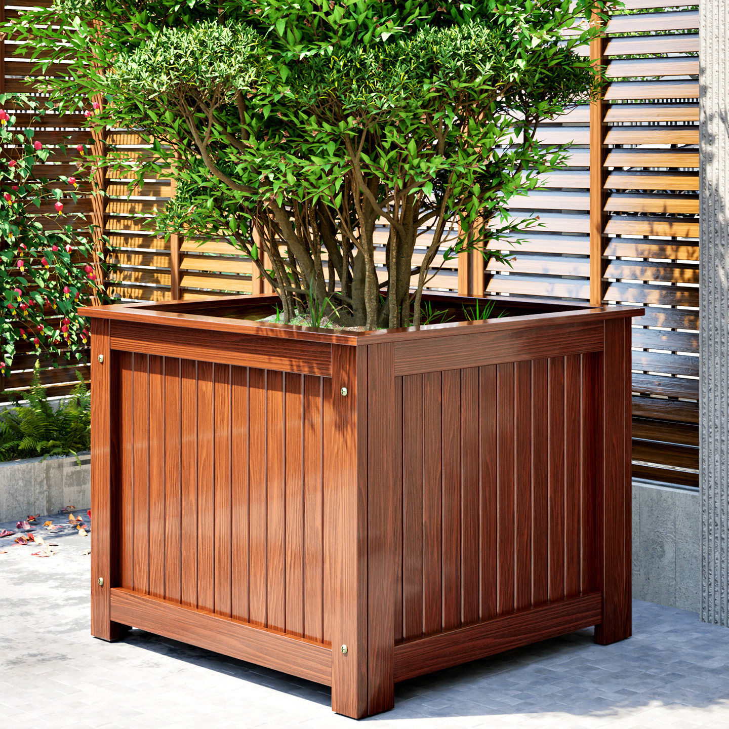 防腐木花箱户外种树箱专用大花盆