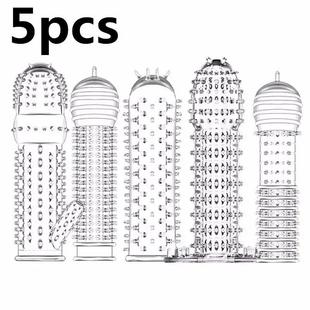 New Reusable Extension Condom Penis Sleeve Male Enlargement