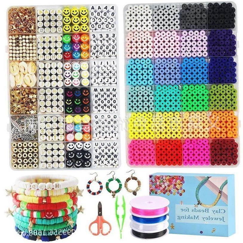 10000Pcs/Box 6mm Clay Bracelet Beads for Jewelry Making Kit
