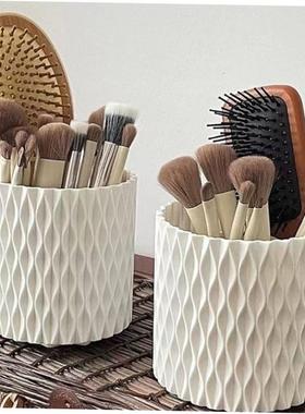 Rotate makeup brush organizer.Desktop storage box Multifunct