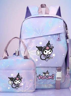 3pc Cute Backpack Set - Kuromi Hello Kitty Cinnamoroll Backp