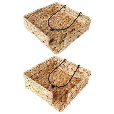 Water Hyacinth Napkin Holder Tissue Holder for Party Toilet