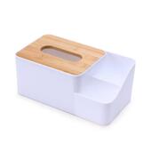 box napkin room tissue paper storage holder 收纳竹盖纸巾盒