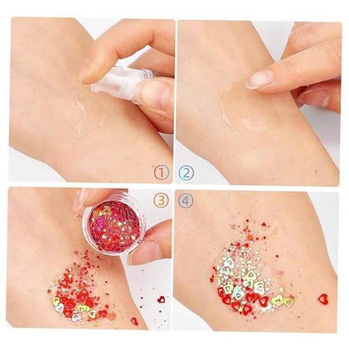 7Colors/Set Shinning Glitter Sequ Gel For Party Christmas DI