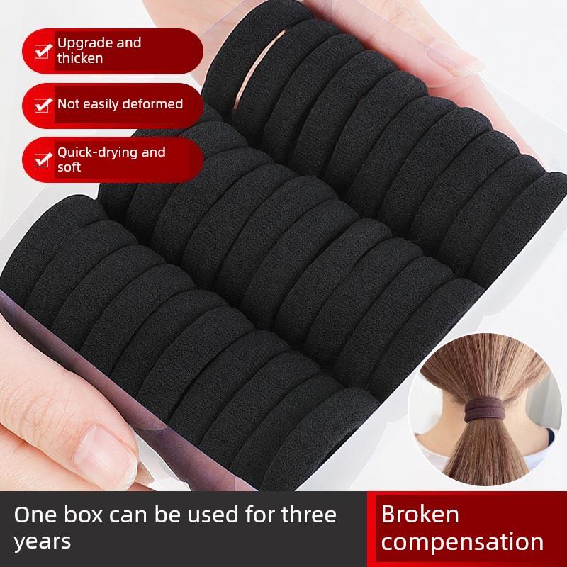 Hair rope rubber band female high elasticity black hair tie