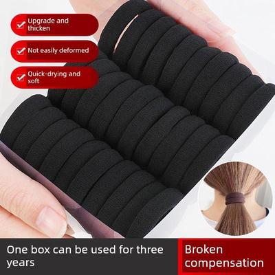 Hair rope rubber band female high elasticity black hair tie