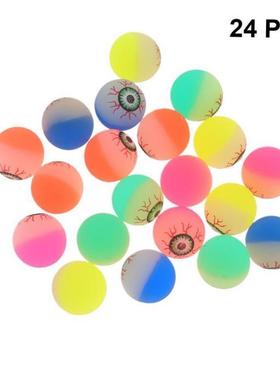 24pcs Bouncing Balls Halloween Eyeball Toys Bouncy Ball game