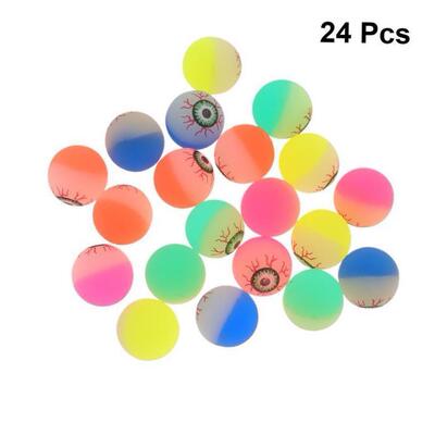24pcs Bouncing Balls Halloween Eyeball Toys Bouncy Ball game
