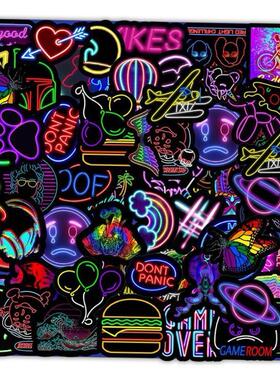 50PCS Cartoon Neon Light Graffiti Stickers Car Guitar Motorc