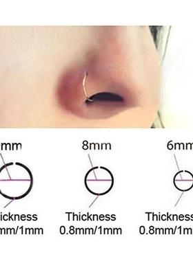 10pc Nose Ring Clips Septum Ring Hoop Cartilage Tragus Helix