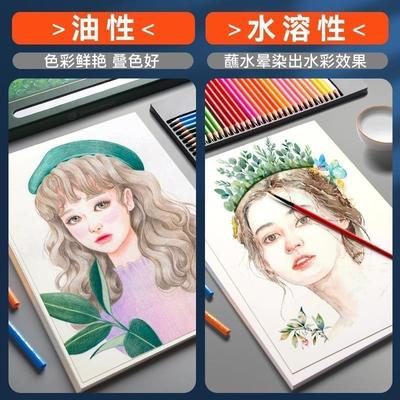 colour pencil painting students use 48 colour pencils with a