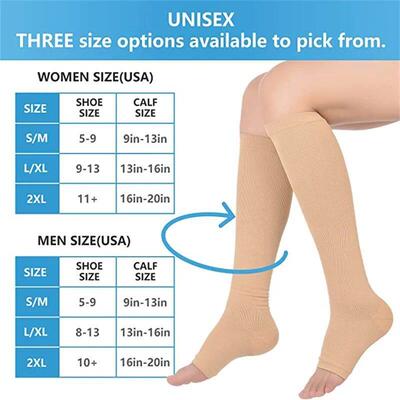 Medical Calf Compression Stockings Varicose Veins Shaping Gr