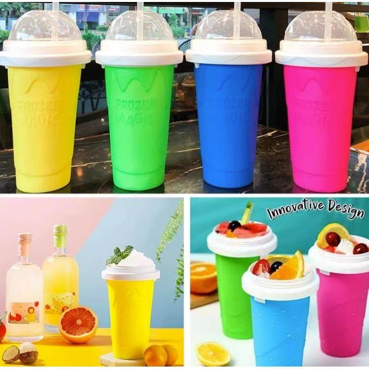 Quick-Frozen Squeeze Cup Slushy Maker Ice Cream Maker