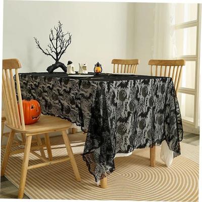 Halloween Tablecloths Black Lace Cobweb Tablecloths Holiday