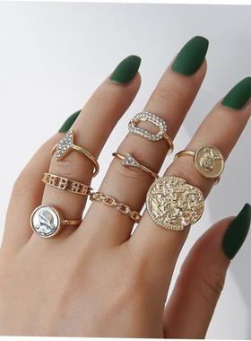 Finger Rings Set Women Knuckle Rings Female Jewelry 戒指组套