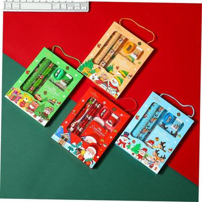 Christmas decoration stationery gift box set with six prizes