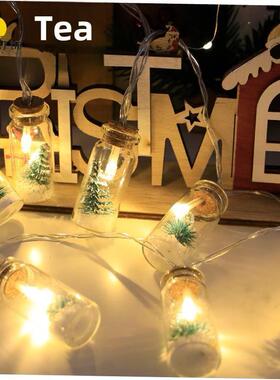 new Christmas tree light string LED glass ing bottle floatin