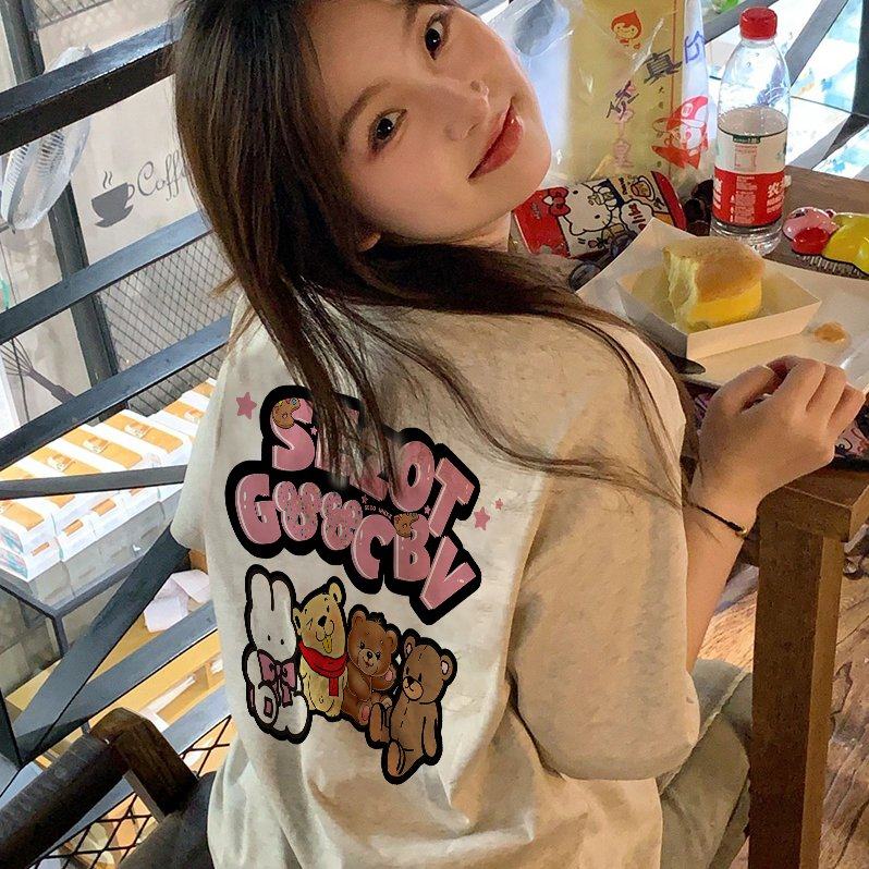 2024春夏新款重磅/精梳纯棉 后包领 有缝边 S-XXXL 夏装短袖T恤女