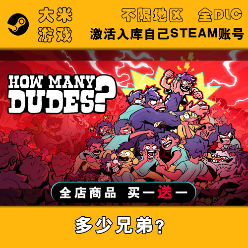多少兄弟？ Steam游戏激活入库国区全球区CDK全DLC在线玩包更新PC