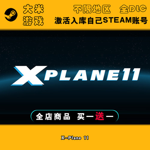 X-Plane 11 Steam游戏激活入库国区全球区CDK在线玩DLC包更新电脑