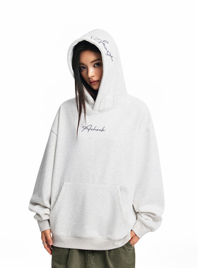 【Achock官方店】潮牌入秋薄款简约布贴绣外套美式街头情侣厚T恤