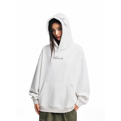 【Achock官方店】潮牌入秋薄款简约布贴绣外套美式街头情侣厚T恤