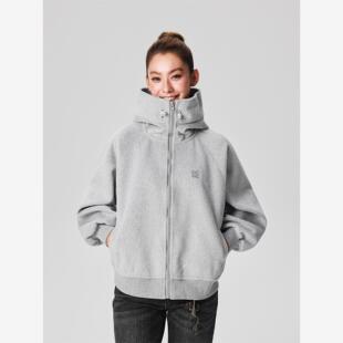 【Achock官方店】acac系列加绒加厚高领帽衫外套新款简约连帽卫衣