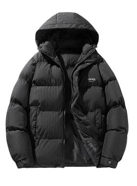 JP秋冬款基础简约保暖棉服连帽新款美式保暖棉衣情侣款