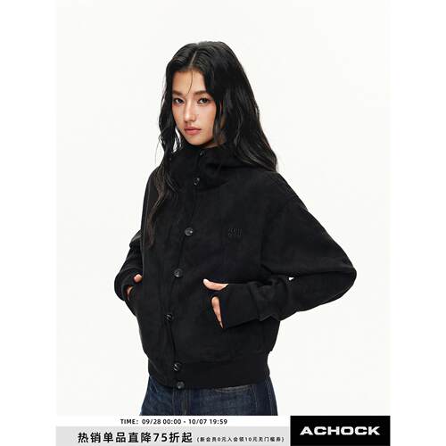 Achock官方店复古麂皮短