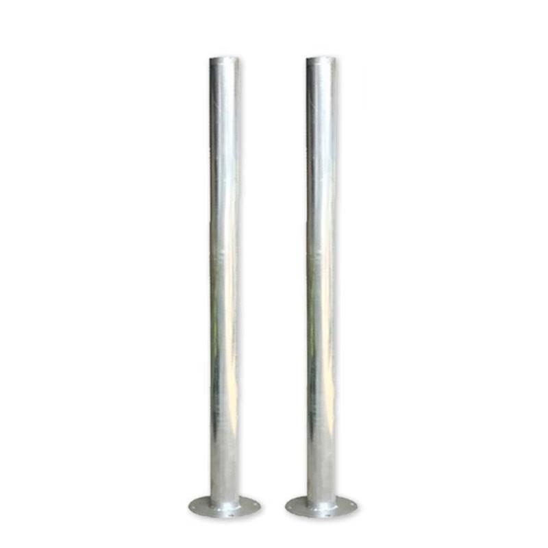 交通安全标识立柱固定立杆圆管带底座镀锌钢管杆子76mm高3米