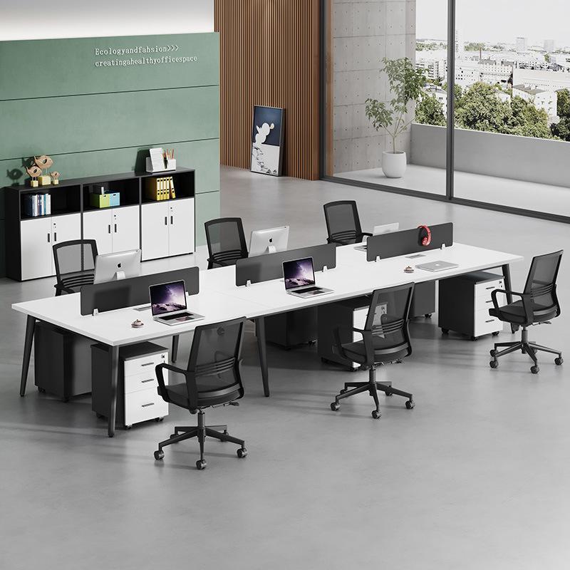 办公桌六人位办公室电脑桌组合两人位员工桌职员办公桌椅组合