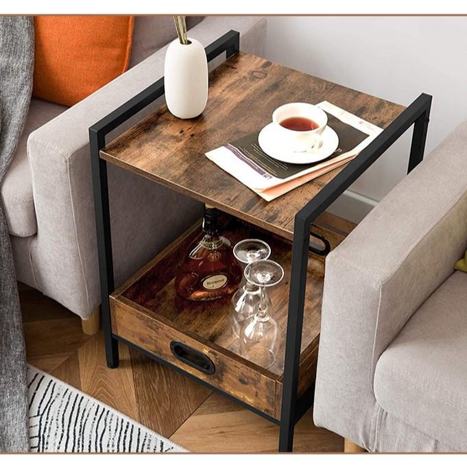 YQ实木边桌书架简约客厅沙发边桌简约正方形小方桌直销