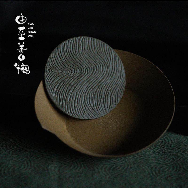 由至紫砂全手工樱心壶承家用干泡台茶承托盘茶具配件壶垫茶盘单层