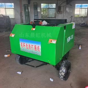 牵引式秸秆捡拾打捆机麦秸稻草捡拾打圆捆机