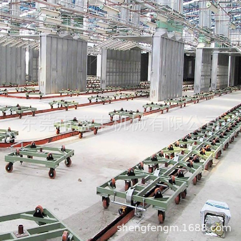 供应美式家具地盘线地轨式家具静电喷涂设备涂装线家具喷漆运输线