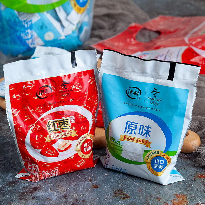 伊利酸奶原味红枣袋装风味发酵乳100g/袋网红酸奶新鲜营养美味