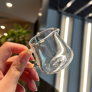 大用处 小玩意 玻璃双嘴奶盅双嘴奶杯单嘴迷你调奶杯玻璃咖啡杯