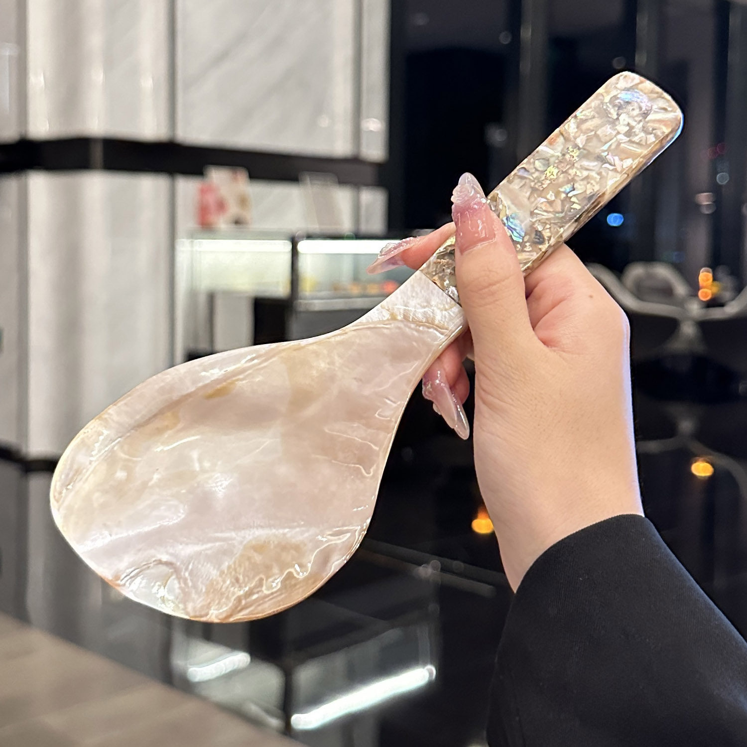 【老板娘自用轻奢款】东南亚贝壳饭勺家用餐厅海螺勺创意摆件餐具