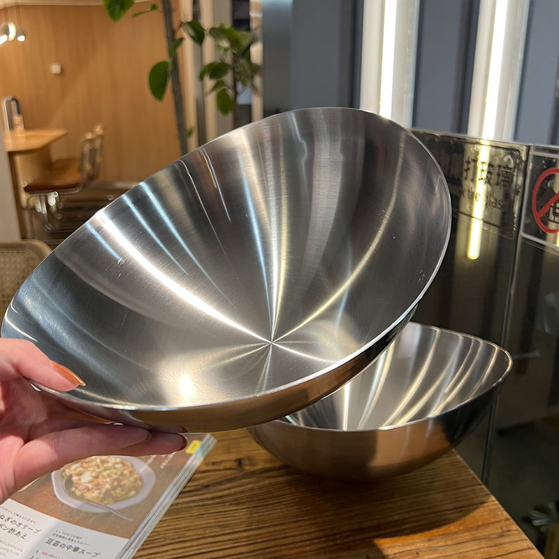 【老板娘家里自留】加厚18/10不锈钢果篮果盘果盆果篓沙拉盘沙拉