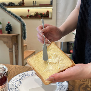 又是搅拌棒又是抹酱刀!316不锈钢黄油刀果酱刀抹花生酱涂贝果用