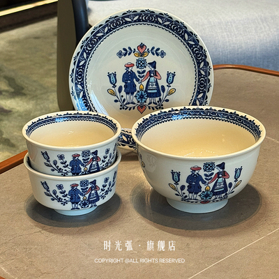 英国JohnsonBrs中古手绘餐盘