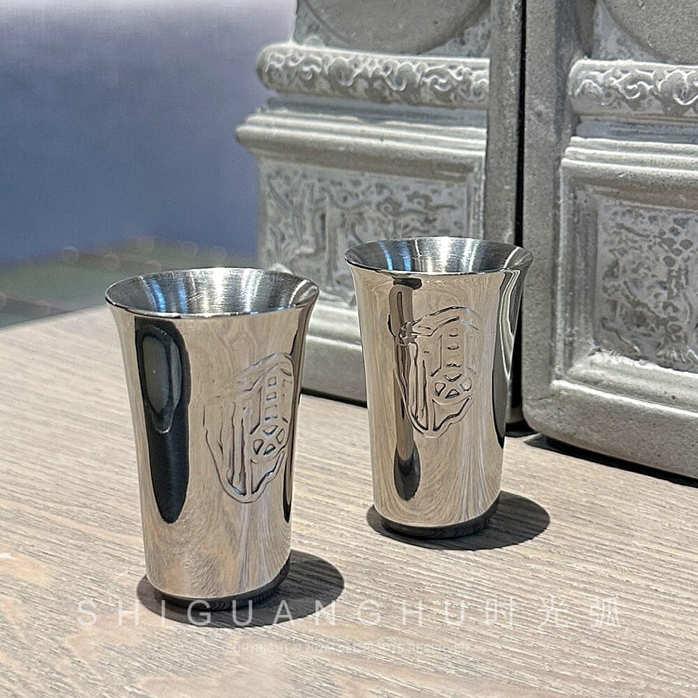 *老板自用*双层18/10不锈钢小酒杯随身便携户外旅行白酒杯烈酒杯