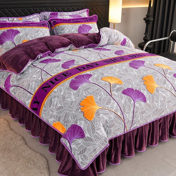 冬季牛奶绒四件套冬款加厚双面珊瑚绒被套法兰绒床单床裙2024新款,床上用品,床品套件/四件套/多件套,淘宝优惠券,粉丝福利购,淘宝优惠卷